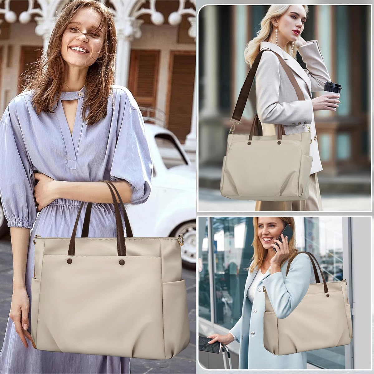 PALAY® Tote Bag for Women Waterproof Shoulder Bag with Removable Strap Large Handbags for Women, Handbags with Zipper for Office, College & Daily Use PALAY® Tote Bag for Women Waterproof Shoulder Bag with Removable Strap Large Handbags for Women, Handbags with Zipper for Office, College & Daily Use